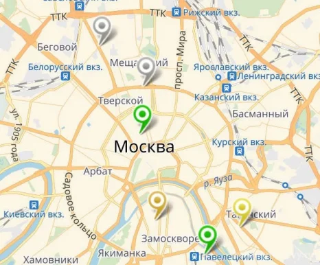 Интимная карта в москве